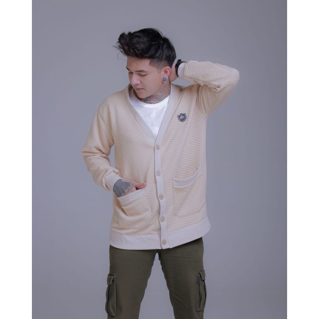 KMO Jaket Pria Cardigan Pria Sweater Pria Comfy Model Terbaru Kekinian