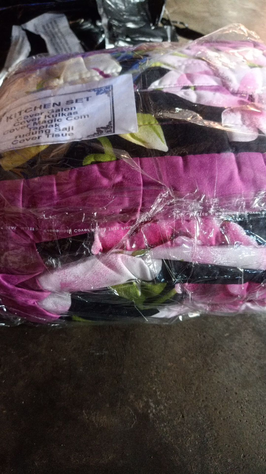 Sarung Cover Kitchen Set Homeset Taplak Meja Kulkas Dispenser Dll