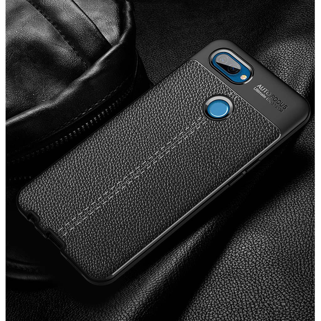 Autofocus Softcase Oppo A12, Oppo A31 silikon hitam model kulit jeruk