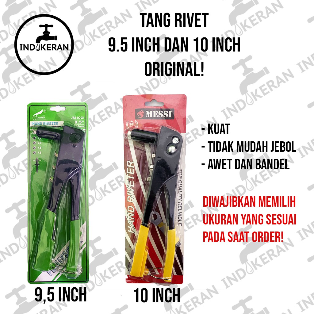 INDOKERAN -  Tang Rivet Original - 9,5 Inch dan 10 Inch - High Quality