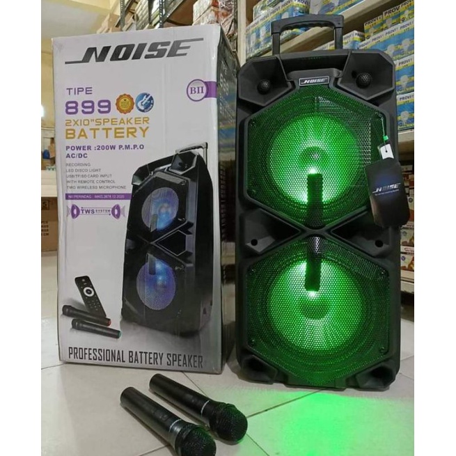 Speaker Portabel NOISE Double BASS 899BII Karaoke Bluetooth