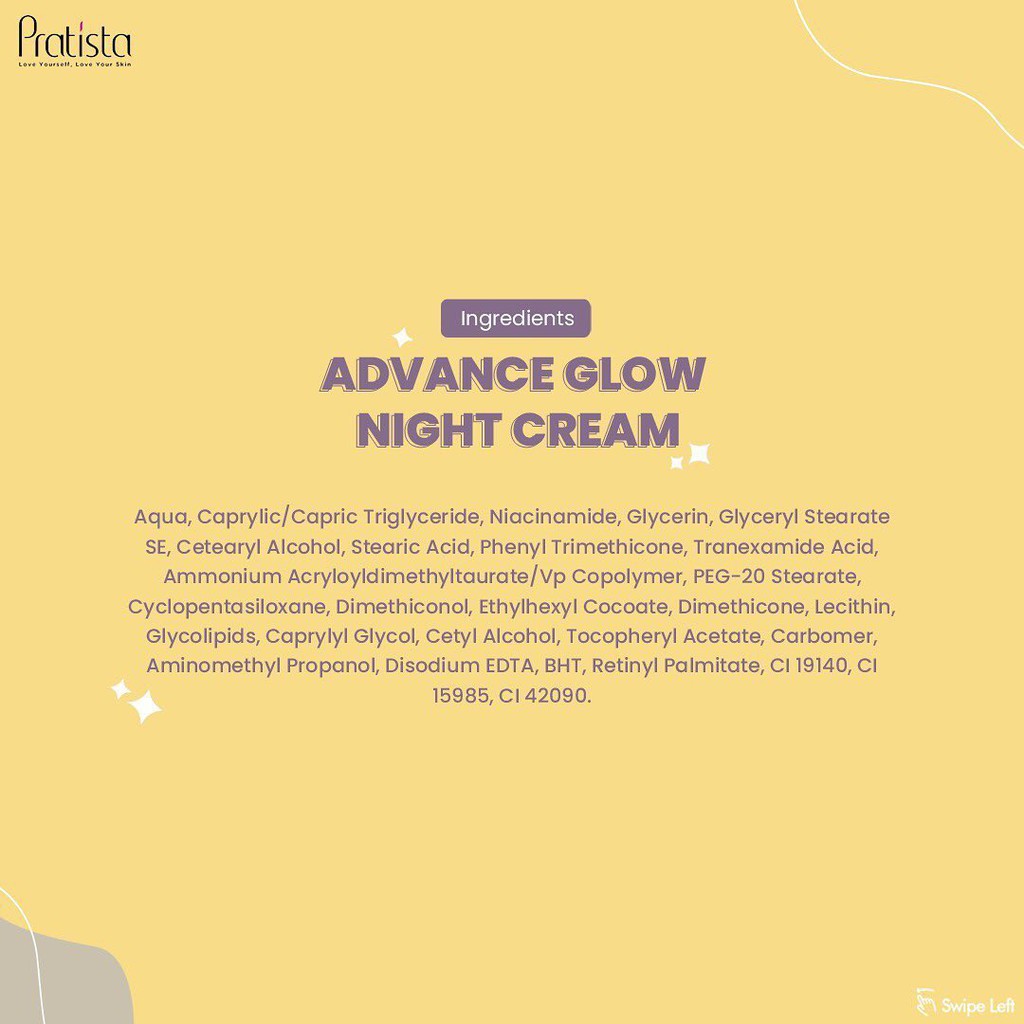 Pratista Advance Glow Night Cream Malam Mencerahkan Wajah