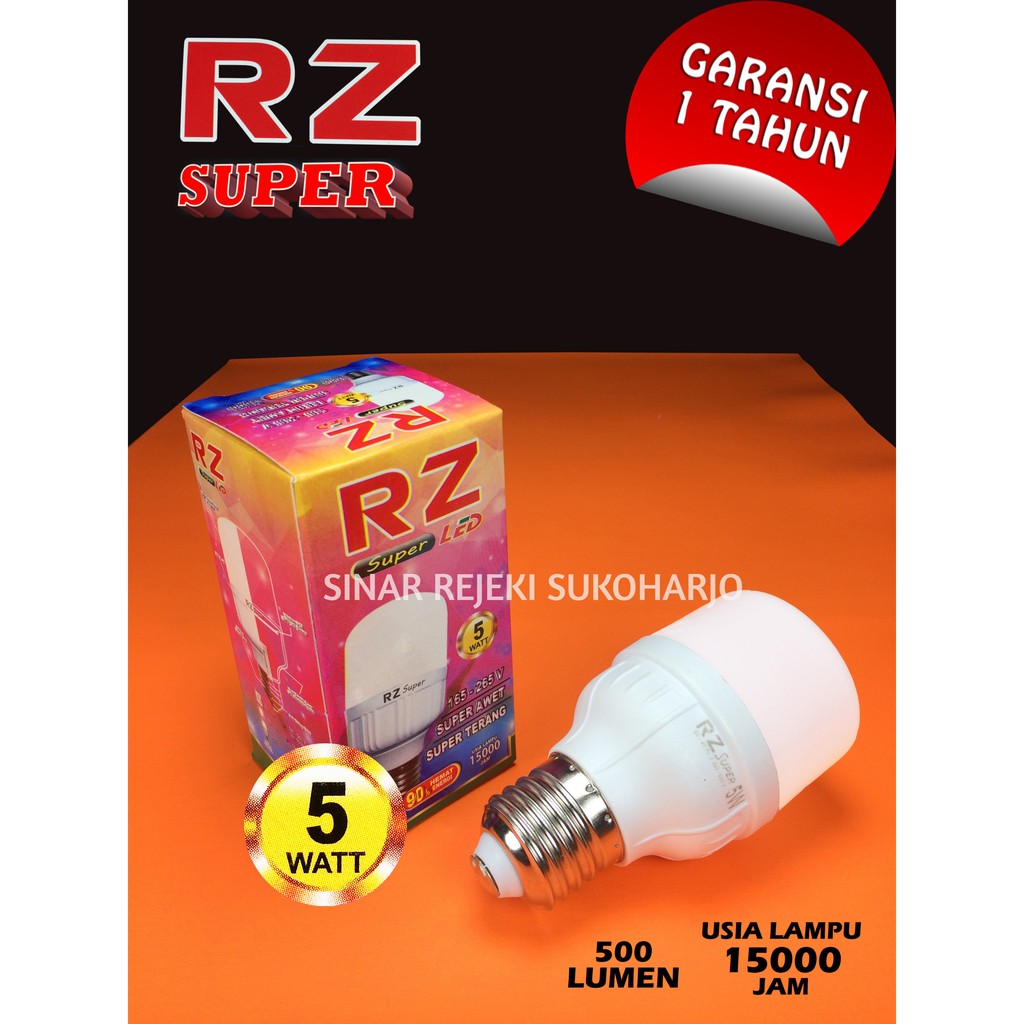 RZ Super Lampu LED Kapsul 5W 5Watt Bohlam Capsule Putih 5 Watt