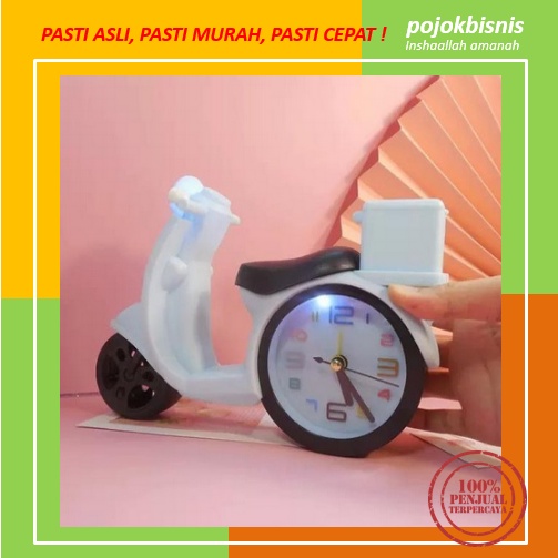 JAM MEJA / JAM ALARM / JAM WEKER / JAM MOTOR VESPA KEREN HIASAN RUMAH