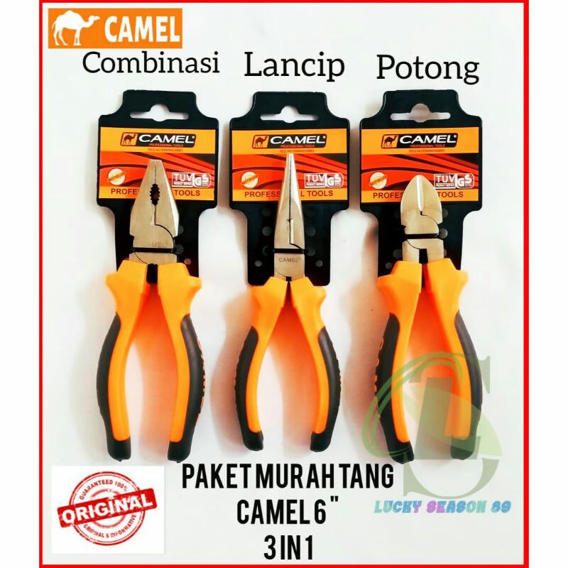 CAMEL SET TANG 3 IN 1 TANG COMBINASI / TANG LANCIP / TANG POTONG 3 PCS