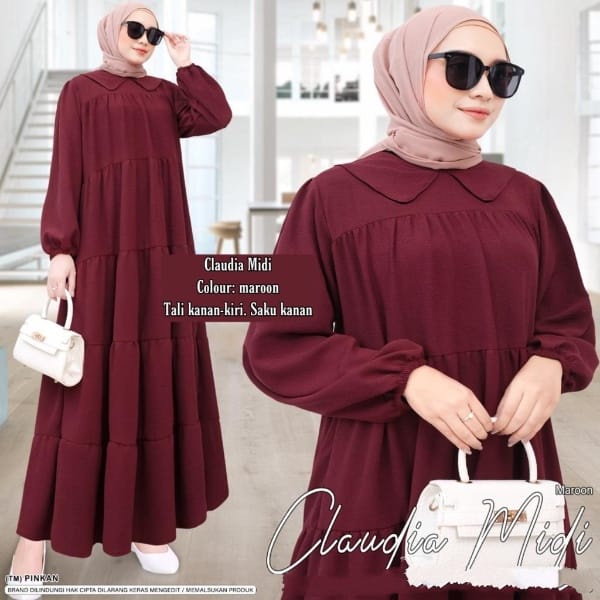 CLAUDIA MIDI DRESS BAHAN KATUN RAYON