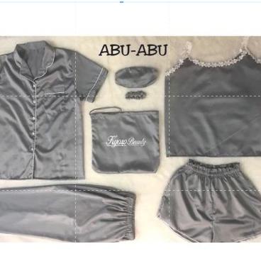 SET PIYAMA SATEN  7IN1 & RAYON 7IN1  STOK Kyoro Beauty 7 in 1 - celline ,,