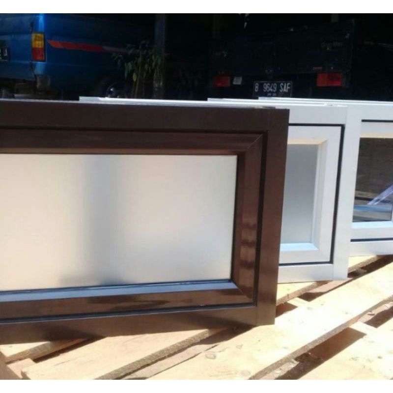 Kusen jendela alumunium kaca 40x60 lengkap tinggal pasang-4