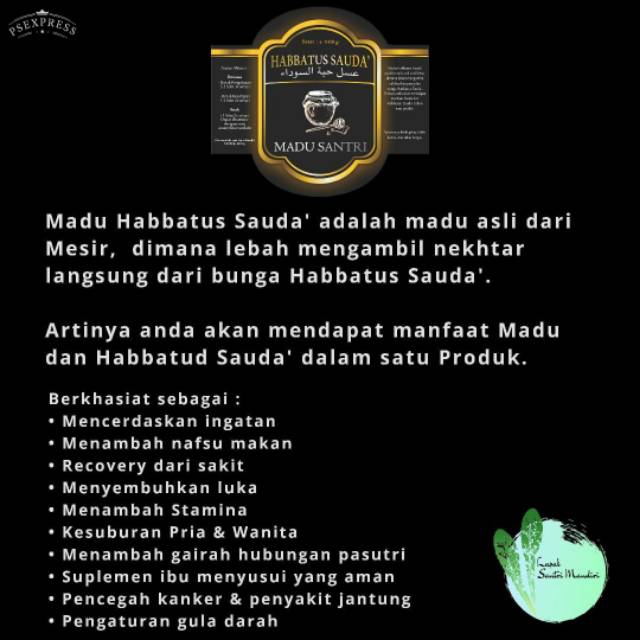 Madu Mesir Habbatussauda  250gr/ 500gr/ 1Kg Original 100% Habbat Honey