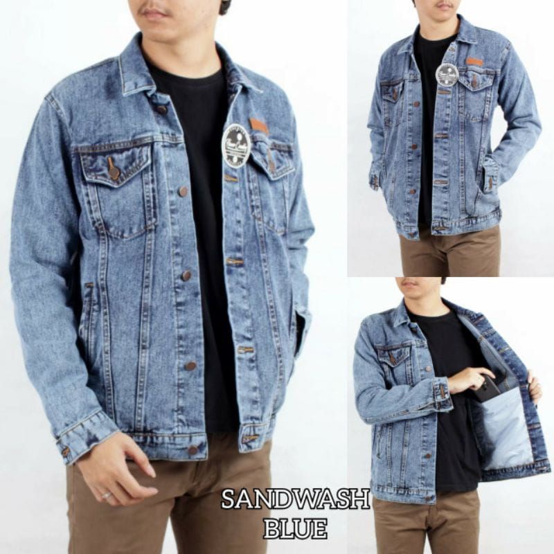 jaket jeans pria big size jumbo terbaru XXL - XXXL