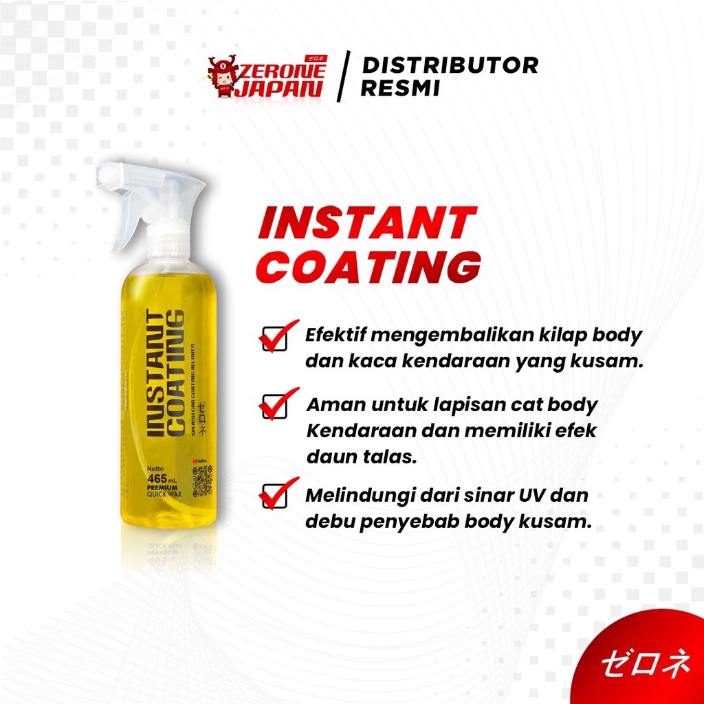 Promo Zerone Semi Nano Coating 465mL - Pengkilap Mobil Efek Daun Talas Murah