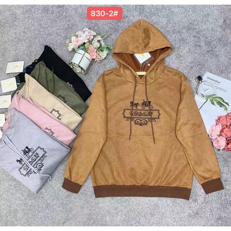 ATASAN SWEATER HOODIE SUEDE BY TIRAMISU TOKYO