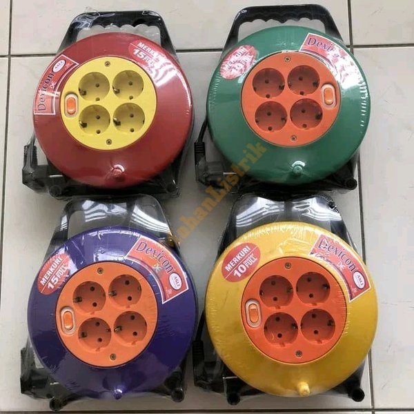 KABEL ROLL BOX KABEL KABEL GULUNG COLOKAN LUBANG 4 DEXICON 10M 15M SNI