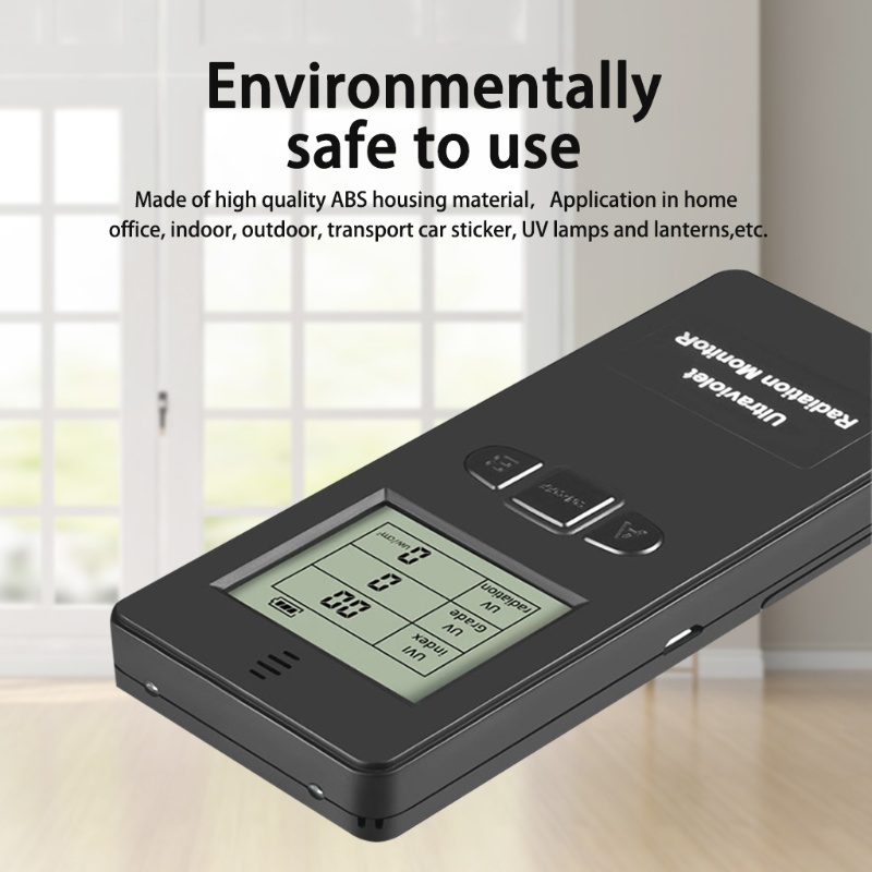 Kiss Alat Pendeteksi Radiasi Ultraviolet Digital UVI Meter Dosimeter Tester Counter