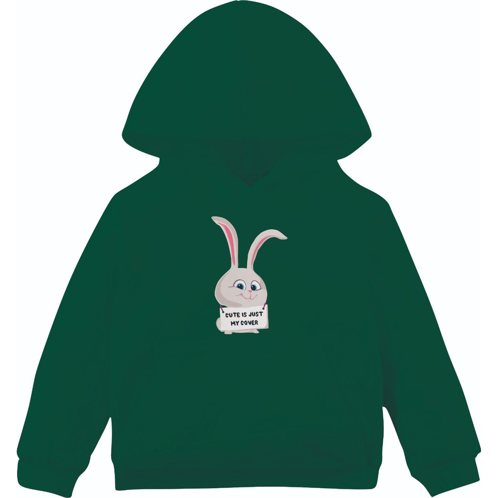 HOODIE ANAK PEREMPUAN RABBIT QUOTE//HOODIE ANAK TEBAL TERBARU,