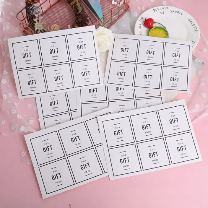 

Sticker Gift For You Cake Packaging Sealing Label Stiker Baking