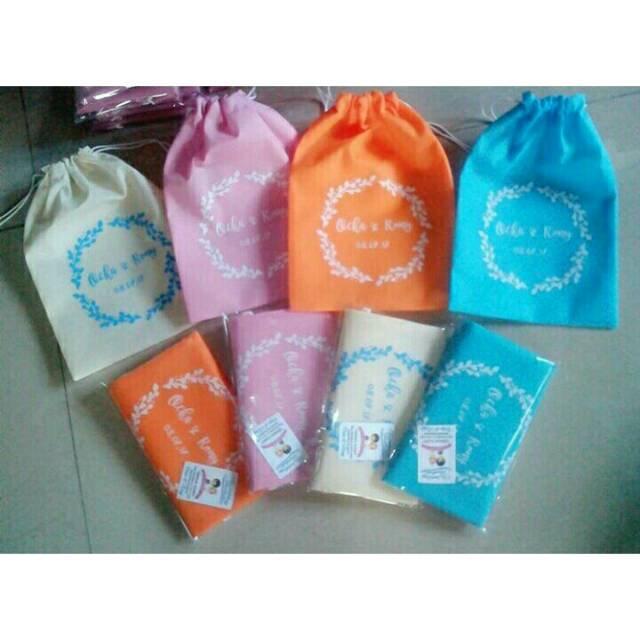 Pouch Serut spunbound 18*15/Tas Serut / Souvenir Pernikahan / Souvenir Dompet