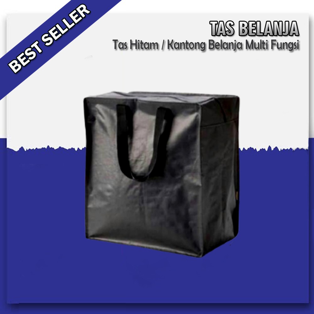 Tas Belanja Hitam / Kantong Belanja Multi Fungsi