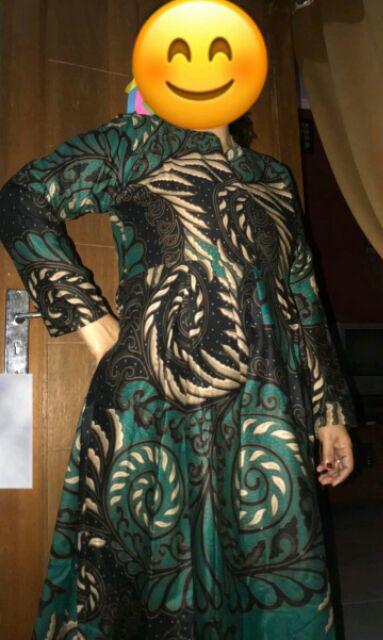 Ms Gamis Batik Sriwedari Maxi Bumil/busui Katun Sogan Ld 104cm