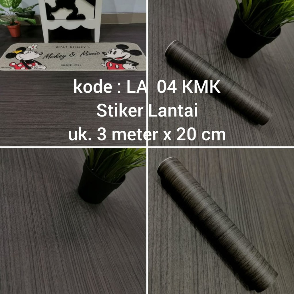 WALLPAPER STIKER STICKER LANTAI 3 METER X 20CM MOTIF KAYU DAPUR KAMAR LA 01 02 03 04 05 KERAMIK MEJA