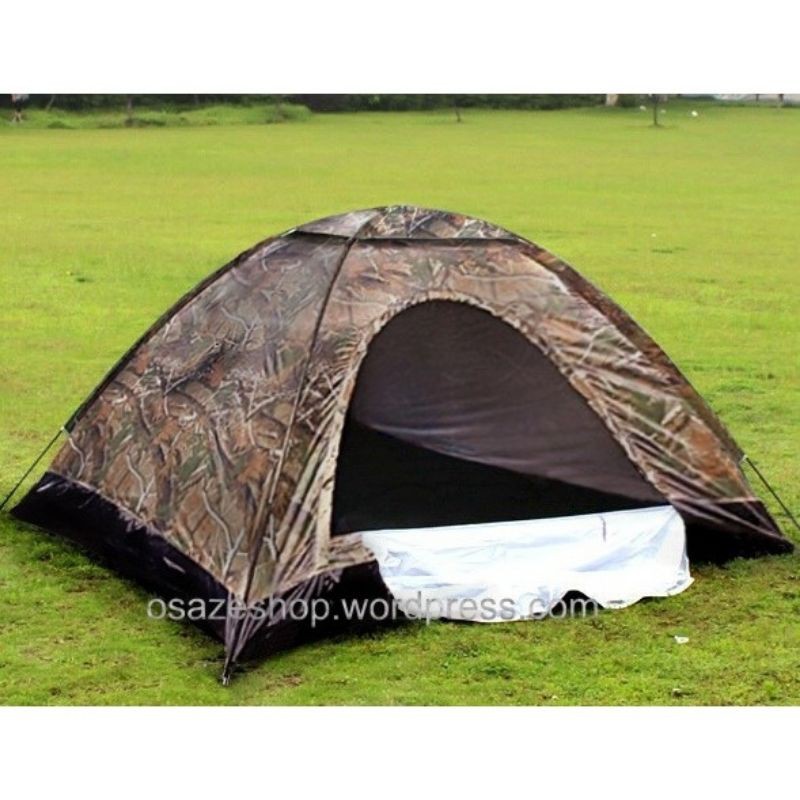 Tenda camping terpal kapasitas 2-3 orang - Tenda army - tenda kamuflase - tenda kemping terpal