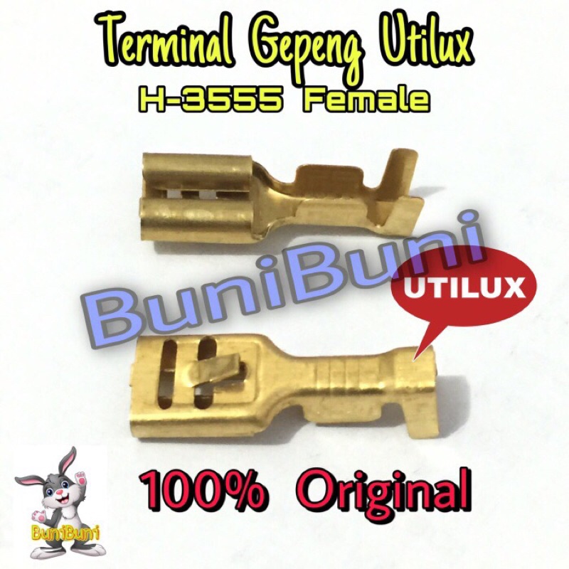 Terminal Skun Utilux Gepeng Cewek / Terminal Utilux Gepeng Female Cewe Perempuan H3555 Original (Isi 150 Pcs)