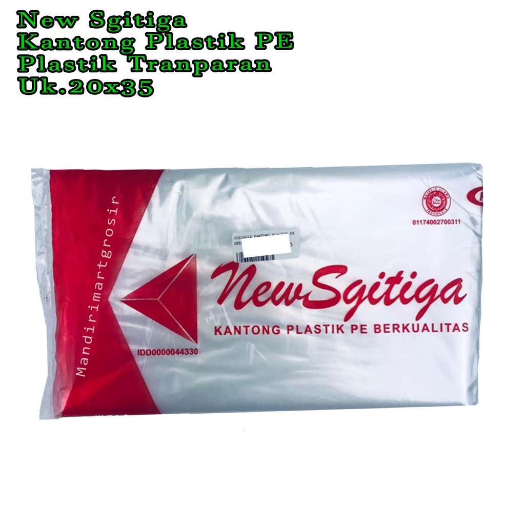 Kantong Plastik PE *New Sgitiga * Plastik Tranparan * Uk.20x35