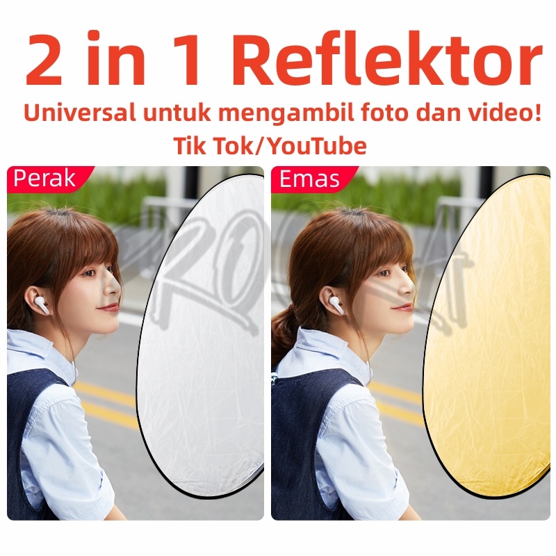 2 in 1 Reflector Cahaya Studio Foto reflektor foto Reflektor Cahaya