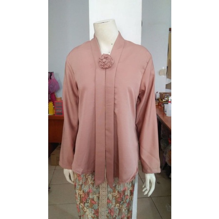 (P92/100) Kebaya floy TANGAN PANJANG kutubaru std-jumbo busui kartini KeroncongBusana (PJG)-Choco Hazel