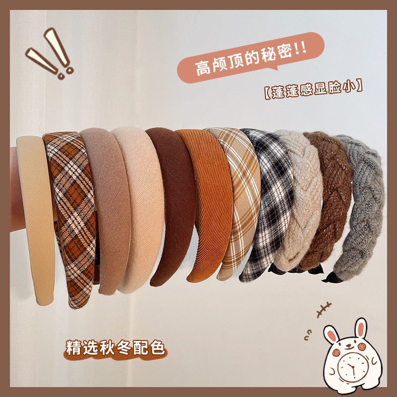 Bando Bahan Sifon Warna-Warni Gaya Korea Fashion Import Untuk Aksesoris Rambut Wanita / Korean Headband / Bando Tebal Korea Empuk / Bandana Lebar