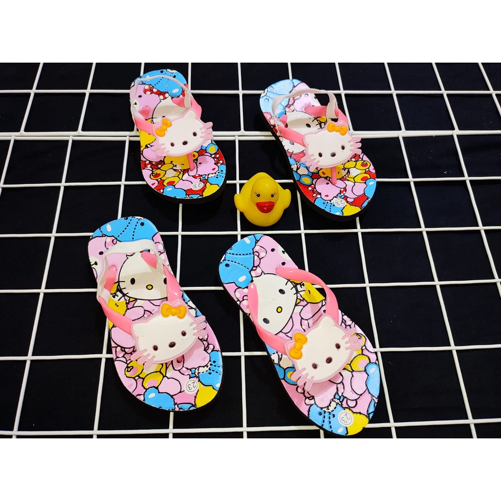 sandal japit baby motif hello kity sandal anak HELOKITI