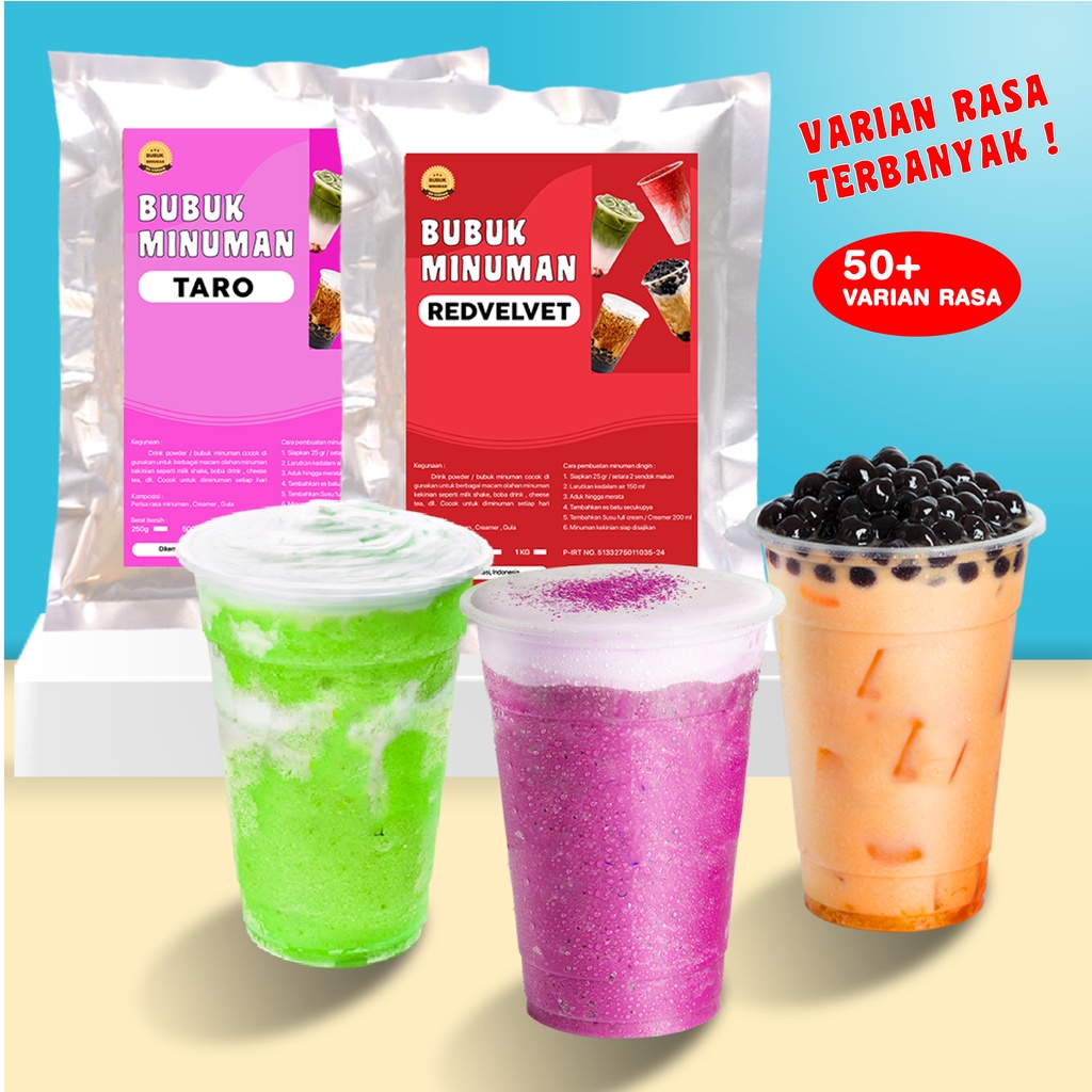 BUBUK MINUMAN RASA / SERBUK MINUMAN RASA / BUBUK MINUMAN KEKINIAN / BUBUK MINUMAN RASA 250 GR