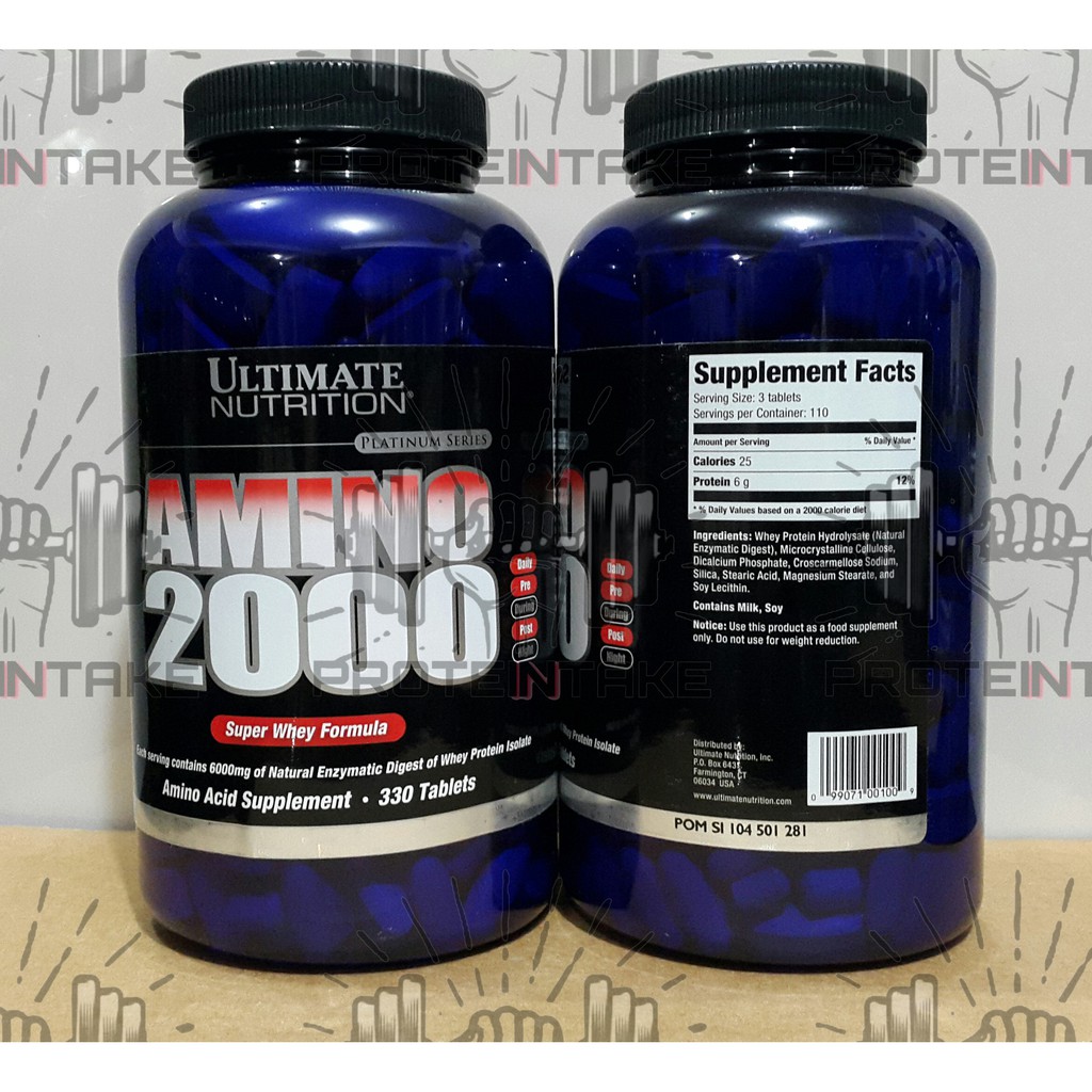 Ultimate Nutriton Amino 2000 330 Tablets Tab Tabs Tablet BCAA