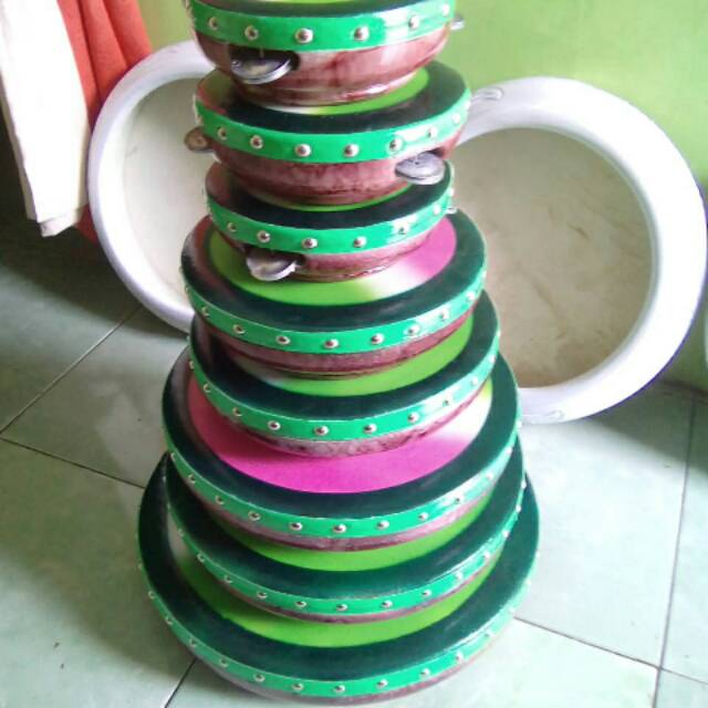 rebana asli jepara 1 set lengkap isi 8