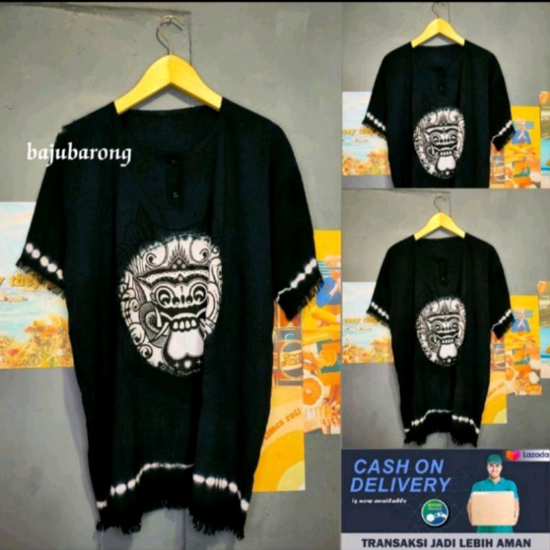 TERBARU| BAJU BARONG BALI HITAM POLOS | BAJU BARONG MURAH | BAJU BARONG PRIA DAN WANITA