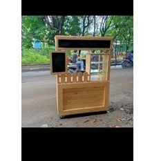 Booth jati Belanda/ gerobak kayu jati Belanda