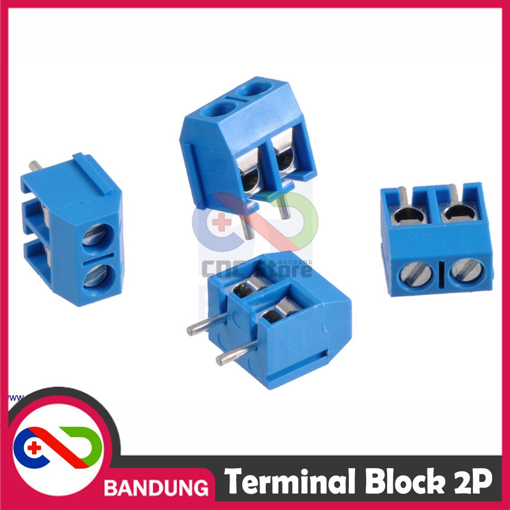 TERMINAL PCB BLOCK SCREW 2 PIN KF301-2P BLUE BIRU