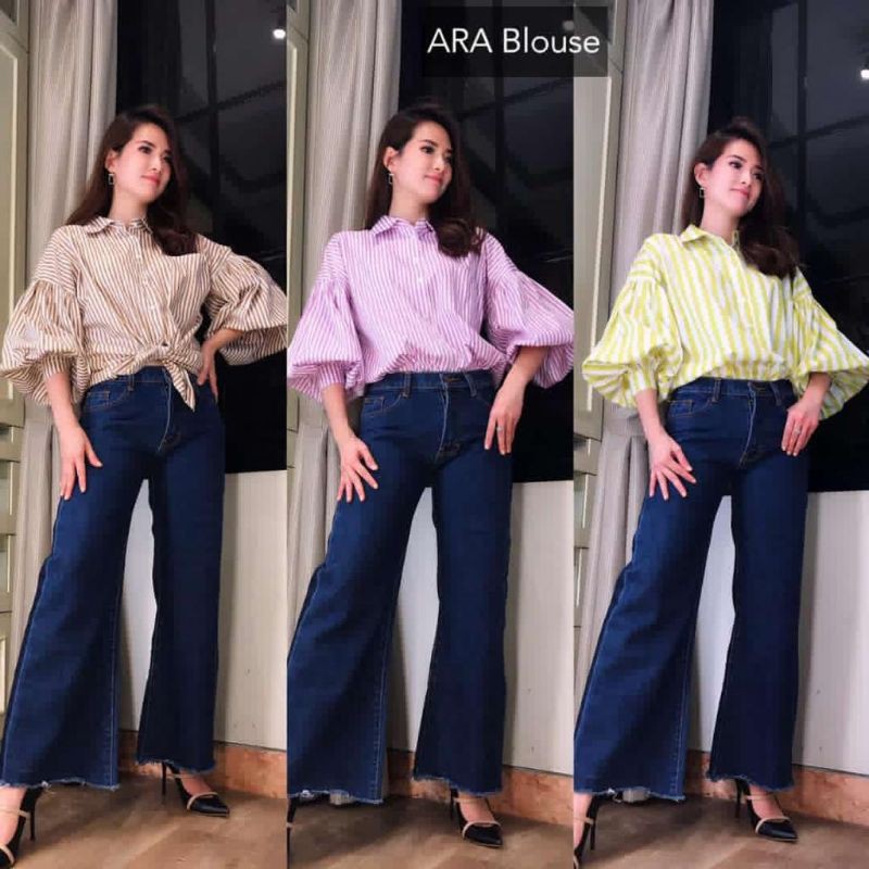 Blouse tangan balon import