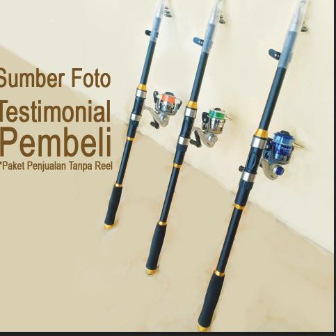 ℮ Joran Pancing Fishing Rod Pancingan Glass Fiber Alat Pancing Ikan Mancing Rod Laut Danau ◄