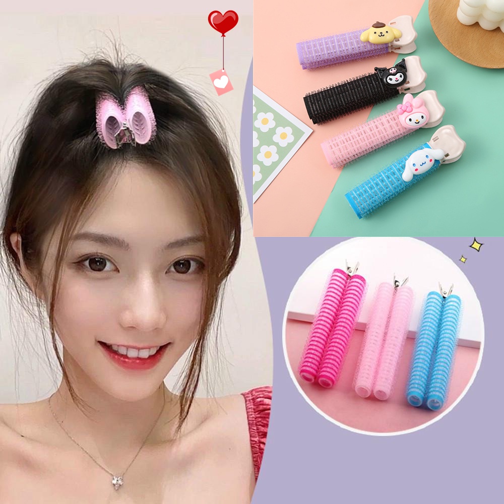 2pcs Klip Penjepit Poni Rambut Motif Kartun Untuk Wanita