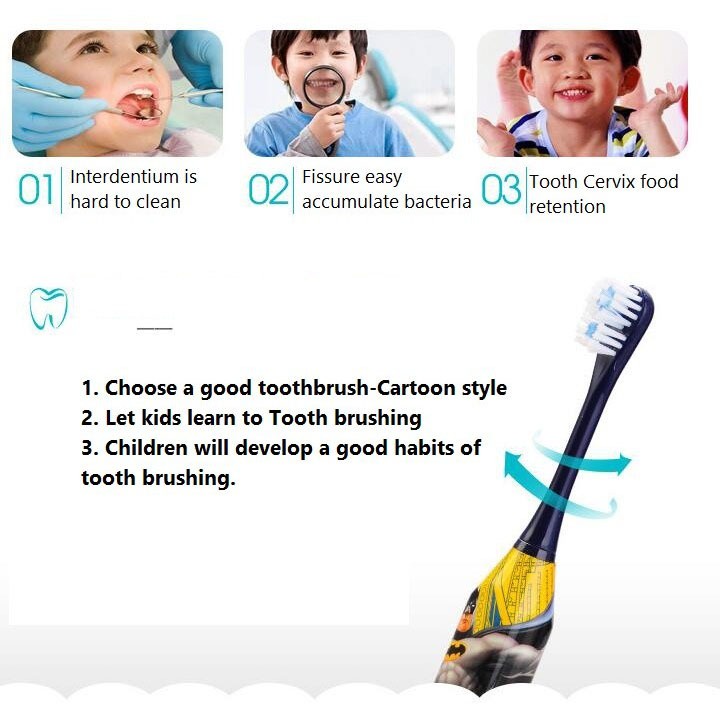 Sikat Gigi Anak Elektrik Karakter Kartun - Toothbrush Electric With Cartoon Pattern