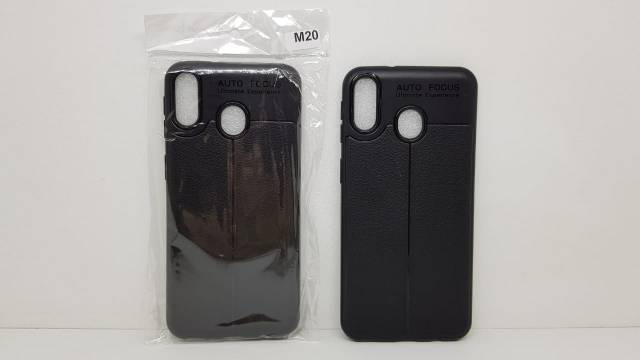 Auto Focus Samsung M20 6.3 inchi Soft Case Leather AUTOFOCUS Ultimate Experience Motif Kulit Jeruk
