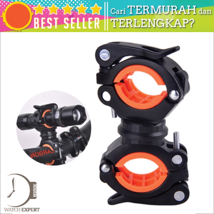 Bisa COD Clamp Penjepit Senter Stang Sepeda 360 Derajat - Cycle Zone ZH1035904