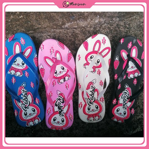 Monsoon - SANDAL RABBIT SENDAL KELINCI LUCU SANDAL WANITA MOTIF RABBIT MORYMONY