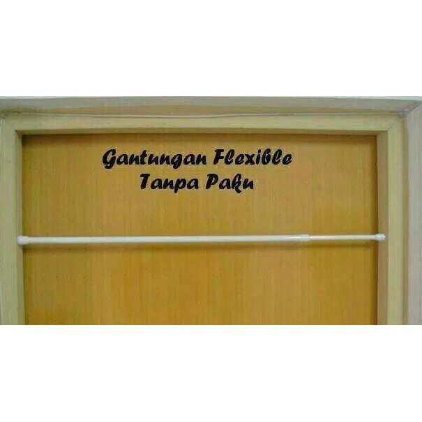 (L-UQR ✓>) Tiang tirai flexible/ Tiang fleksibel gorden /TIANG PINTU/ TIANG KOLONG DAPUR/tiang fleks