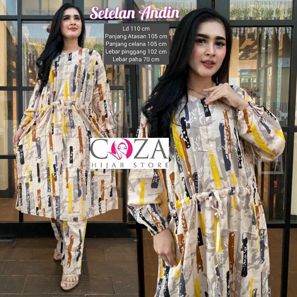 Setelan Andin Garis  / Coza Batik