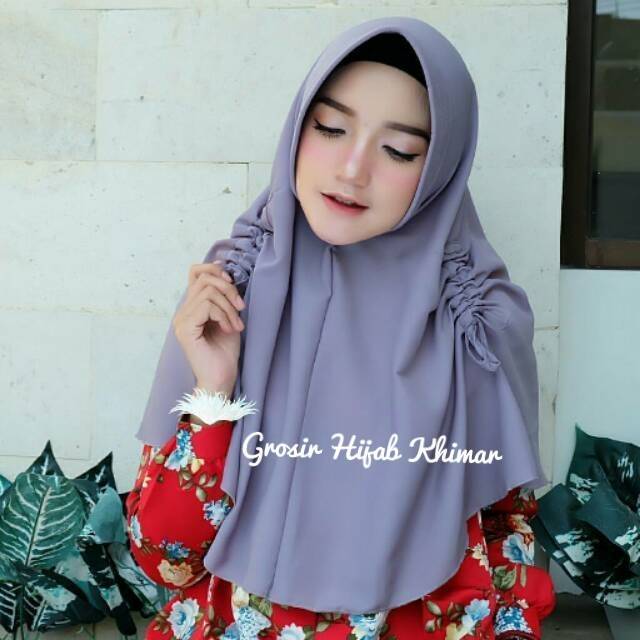 Hijab Jilbab  KHIMAR TALITA Pet Serut  Kanan Kiri Aktif 