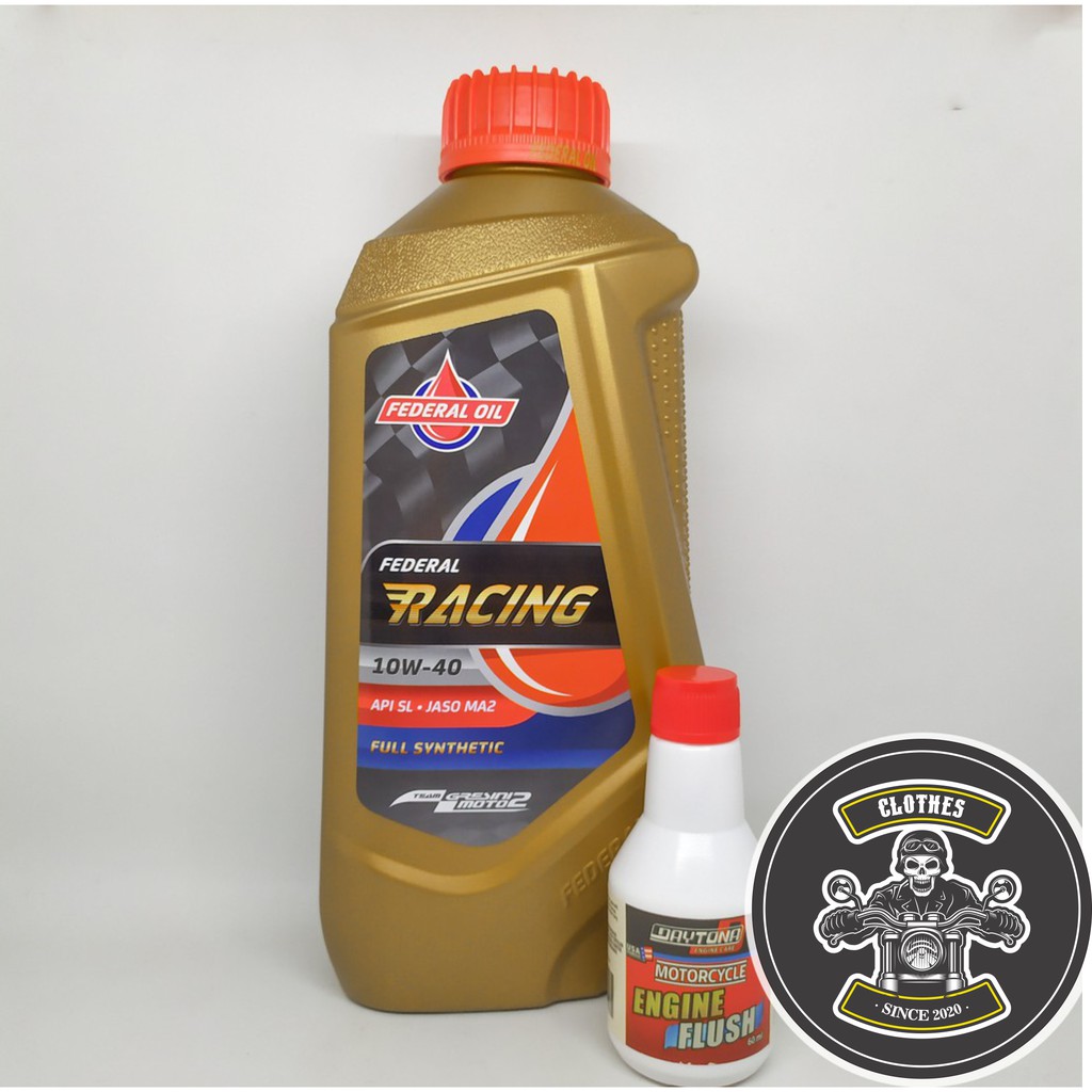 Oli Motor FEDERAL Supreme Racing 10W40 1L + Daytona Engine Flush 60ml