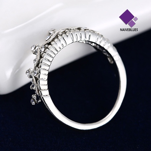 Cincin Lapis Silver Bentuk Mahkota Ratu Untuk Wanita