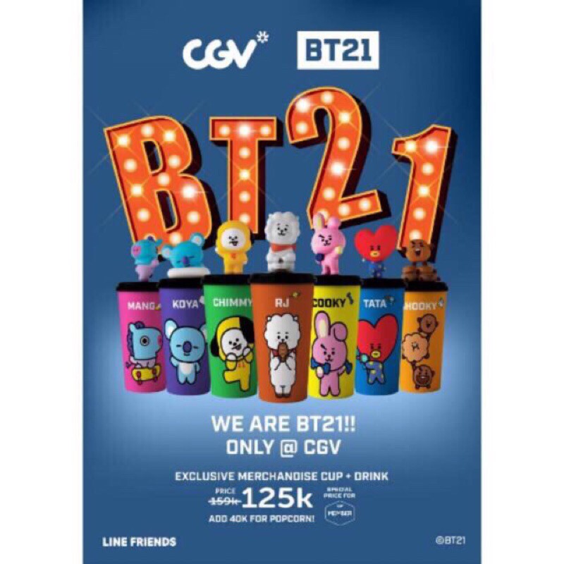 ( READY STOCK) TUMBLR BT21 X CGV OFFICIAL